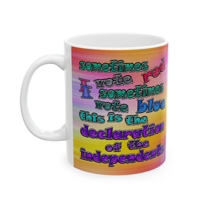 declaration of the independents - White Mug (color blur)