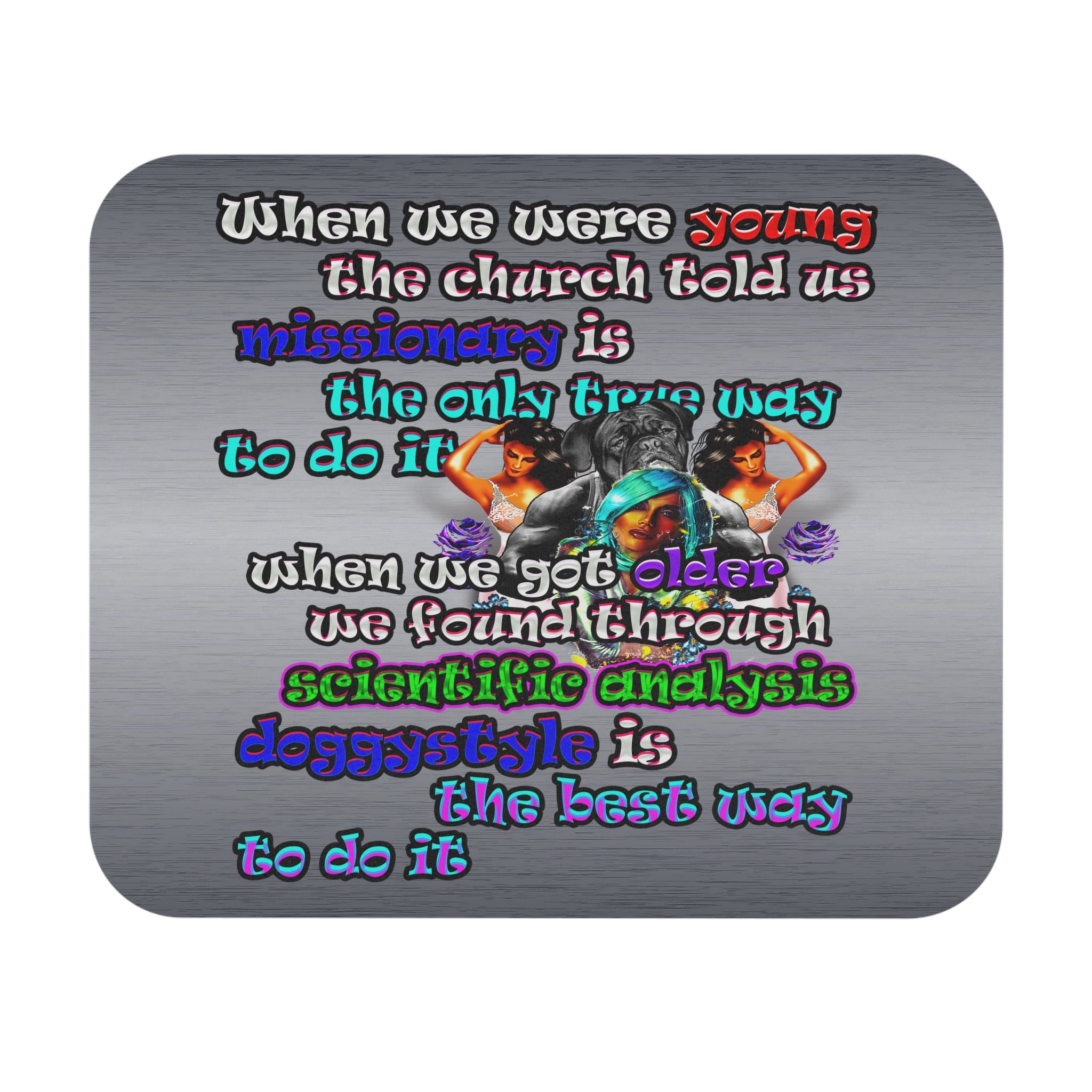 doggystyle - Mouse Pad (Rectangle) (brushed nickel)