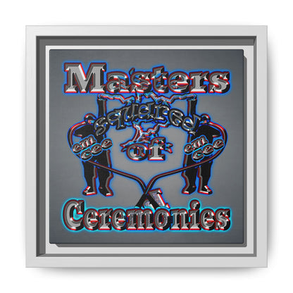 em cee squared - framed canvas art (grey-light grey)