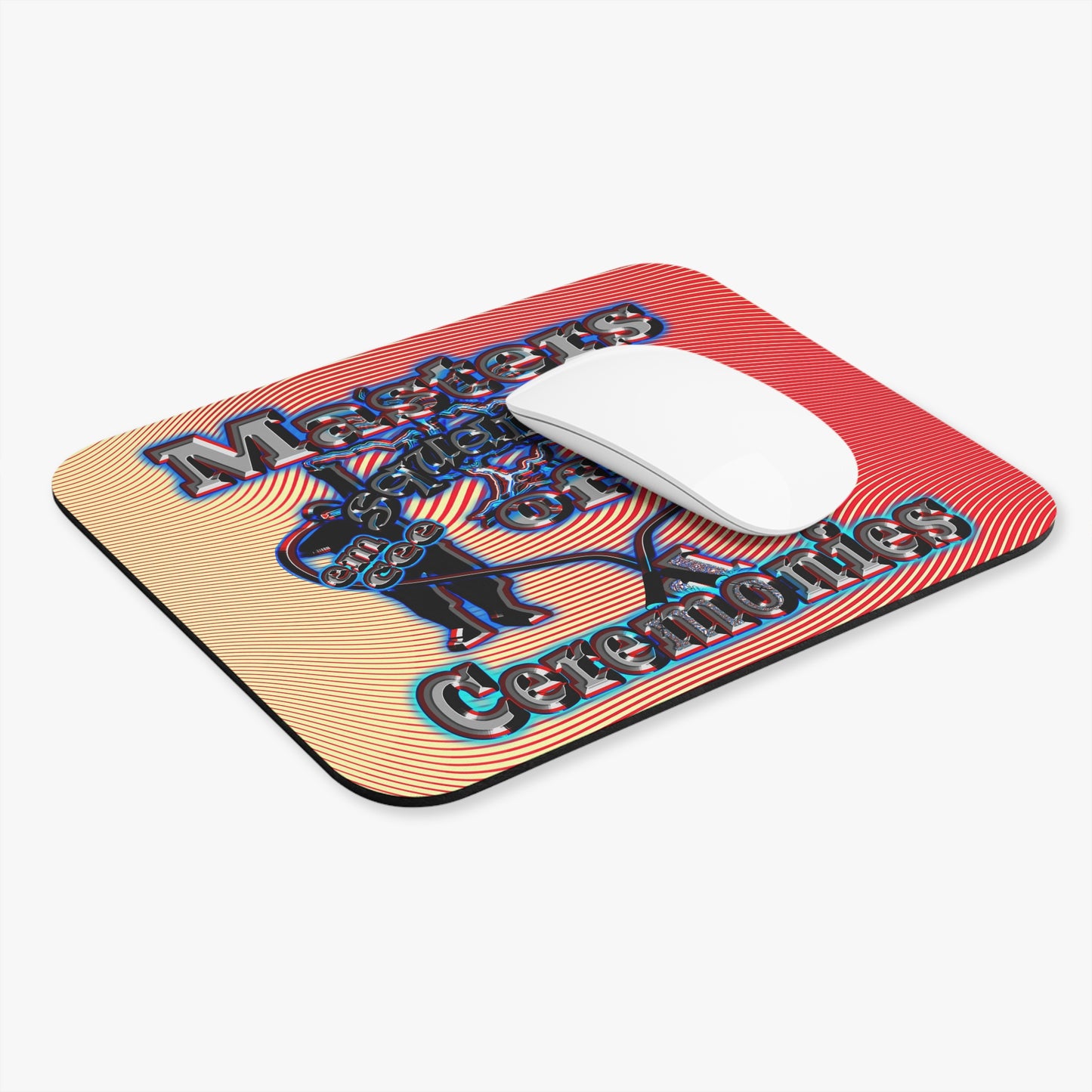 em cee squared - Mouse Pad (Rectangle) (yellow-orange wave)