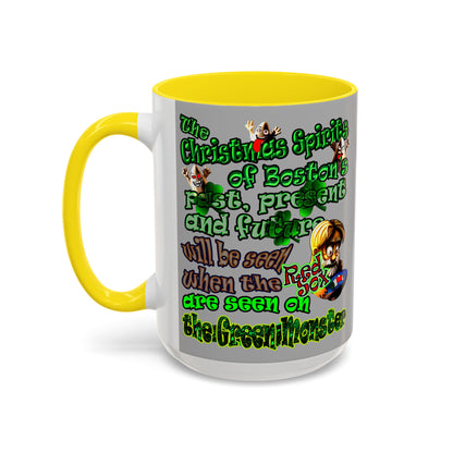 christmas spirits of boston - Accent Mug (light grey)