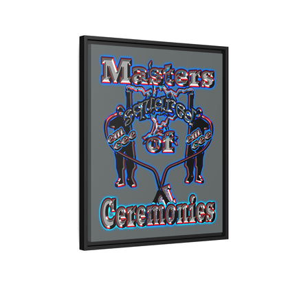 em cee squared - framed canvas art (dark grey)