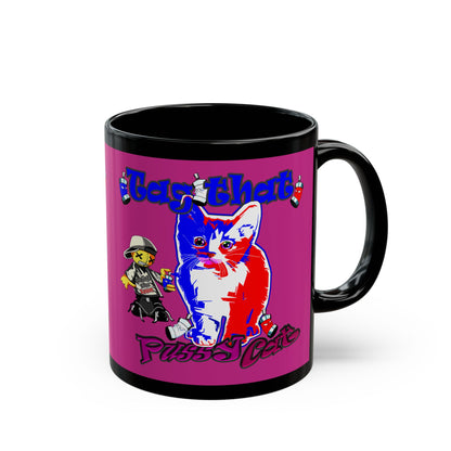 tag that - Black Mug (pink)