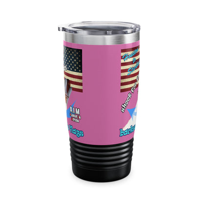 shoot for the stars - Ringneck Tumbler, 20oz (light pink)