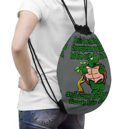 turtle race - Drawstring Bag (dark grey)