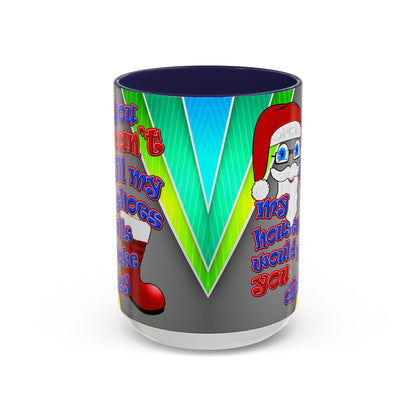 santa's shoes - Accent Mug (rainbow split)