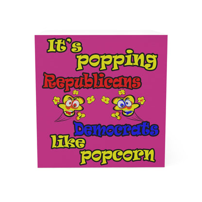 popping like popcorn - note cube (pink)