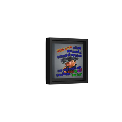 high noon - framed canvas art (grey-light grey)