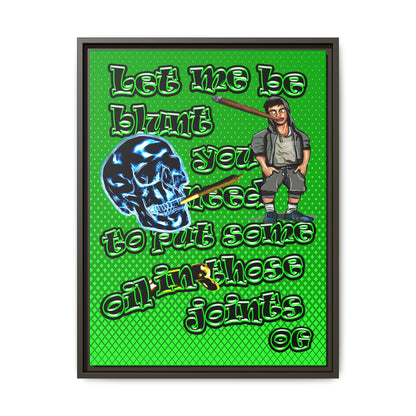 og - framed canvas art (logo green)