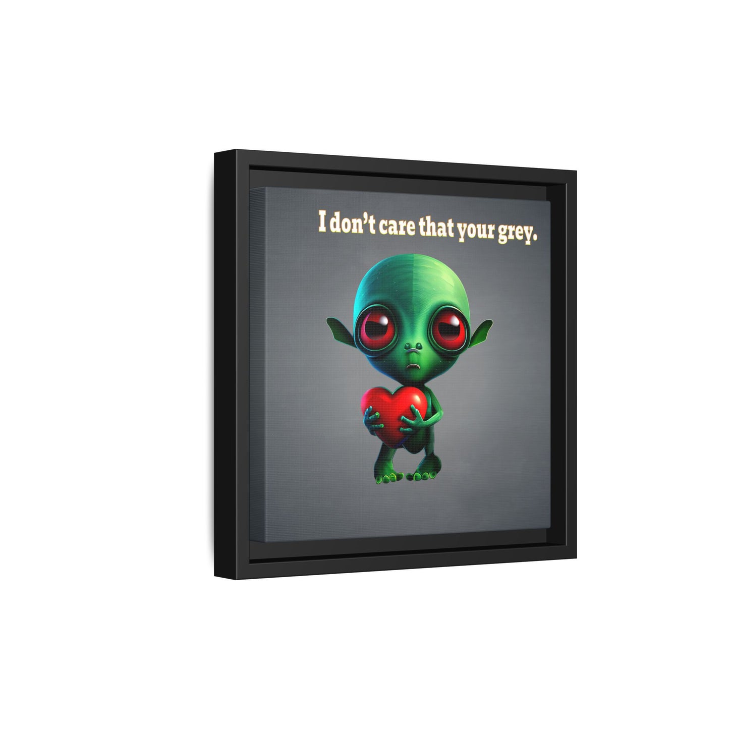 I don't care that your grey - framed canvas art (grey-light grey)