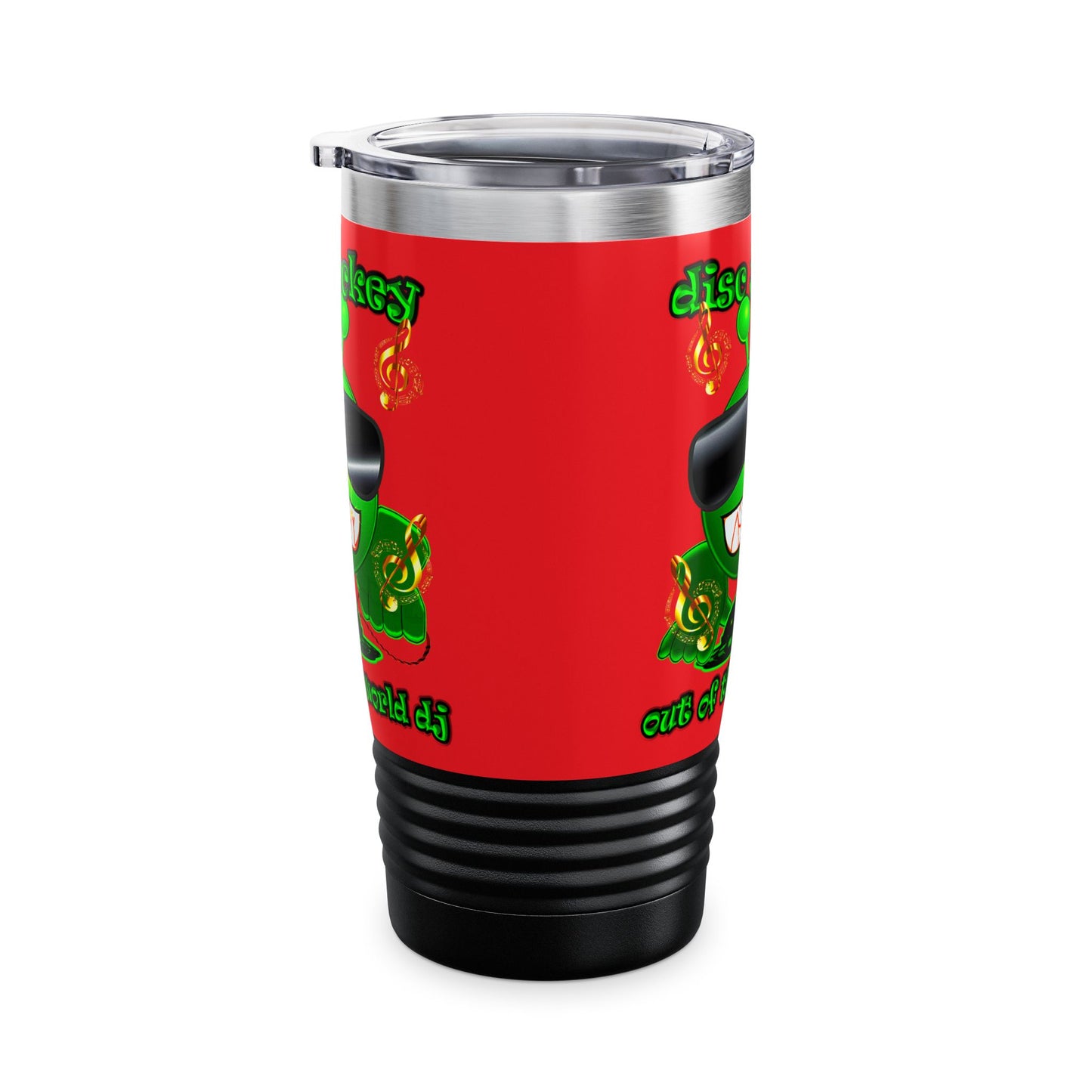 disc jockey - Ringneck Tumbler, 20oz (red)