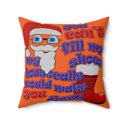santa's shoes - Spun Polyester Square Pillow - (orange)