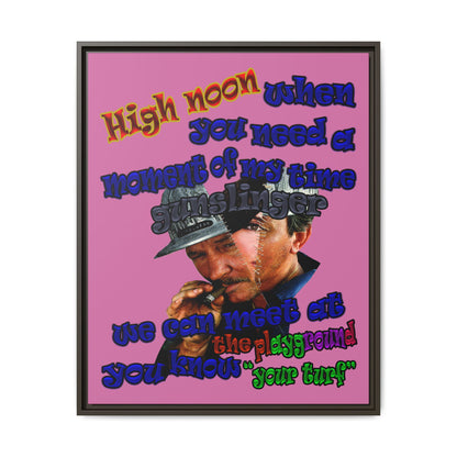 high noon - framed canvas art (light pink)
