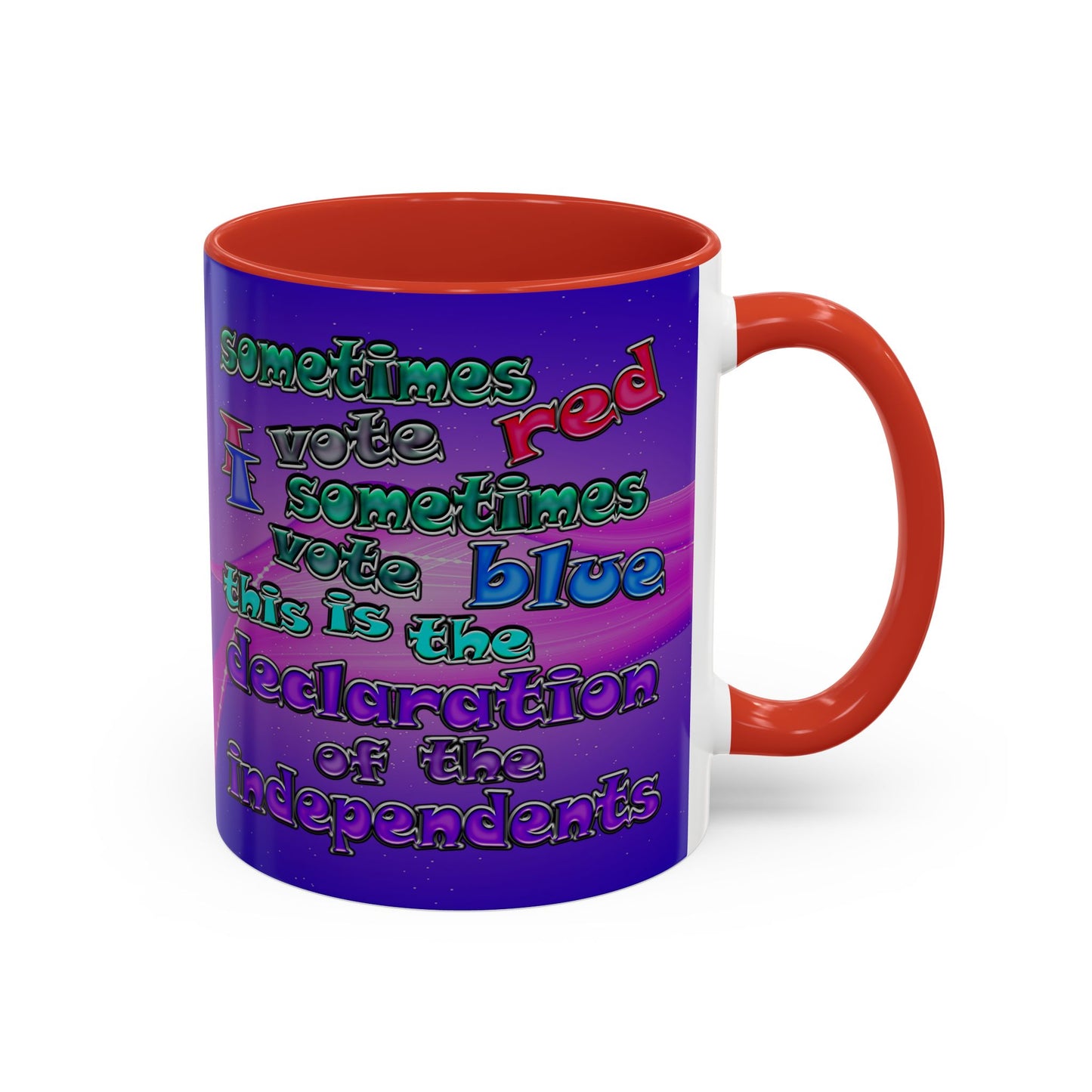 declaration of the independents - Accent Mug (purple-pink wave)