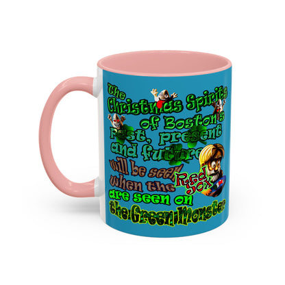 christmas spirits of boston - Accent Mug (turquoise)