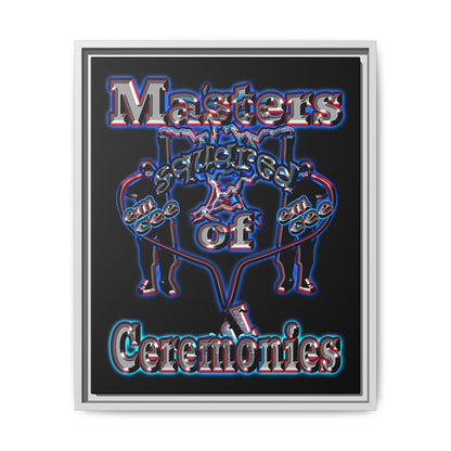 em cee squared - framed canvas art (black)
