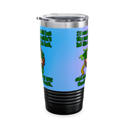 turtle race - Ringneck Tumbler, 20oz (light blue-purple wave)