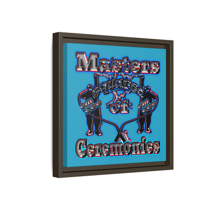 em cee squared - framed canvas art (turquoise)