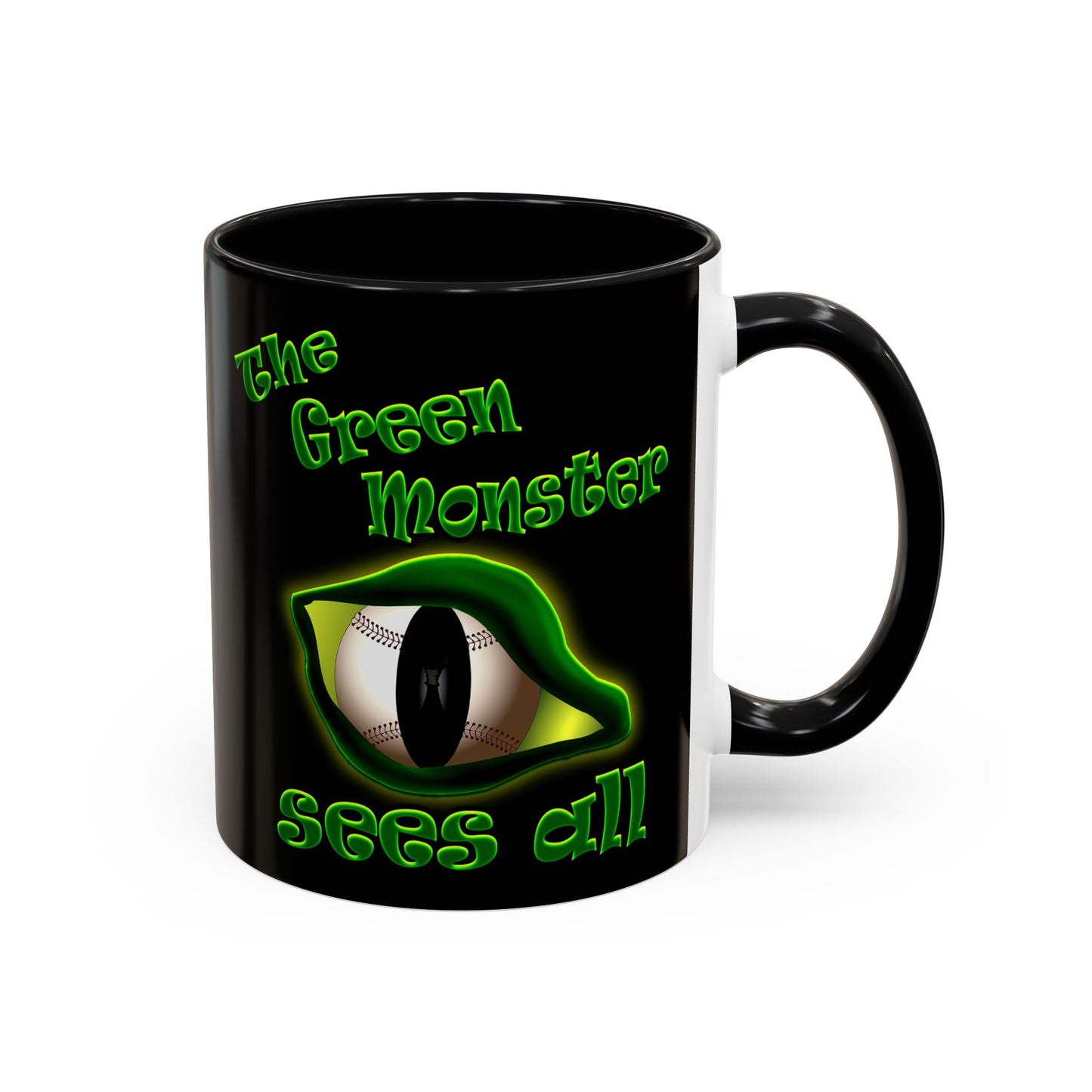 green monster - Accent Mug (black)