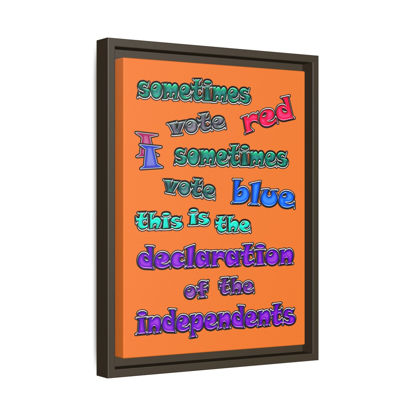 declaration of the independents - framed canvas art (crusta)