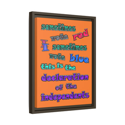 declaration of the independents - framed canvas art (crusta)