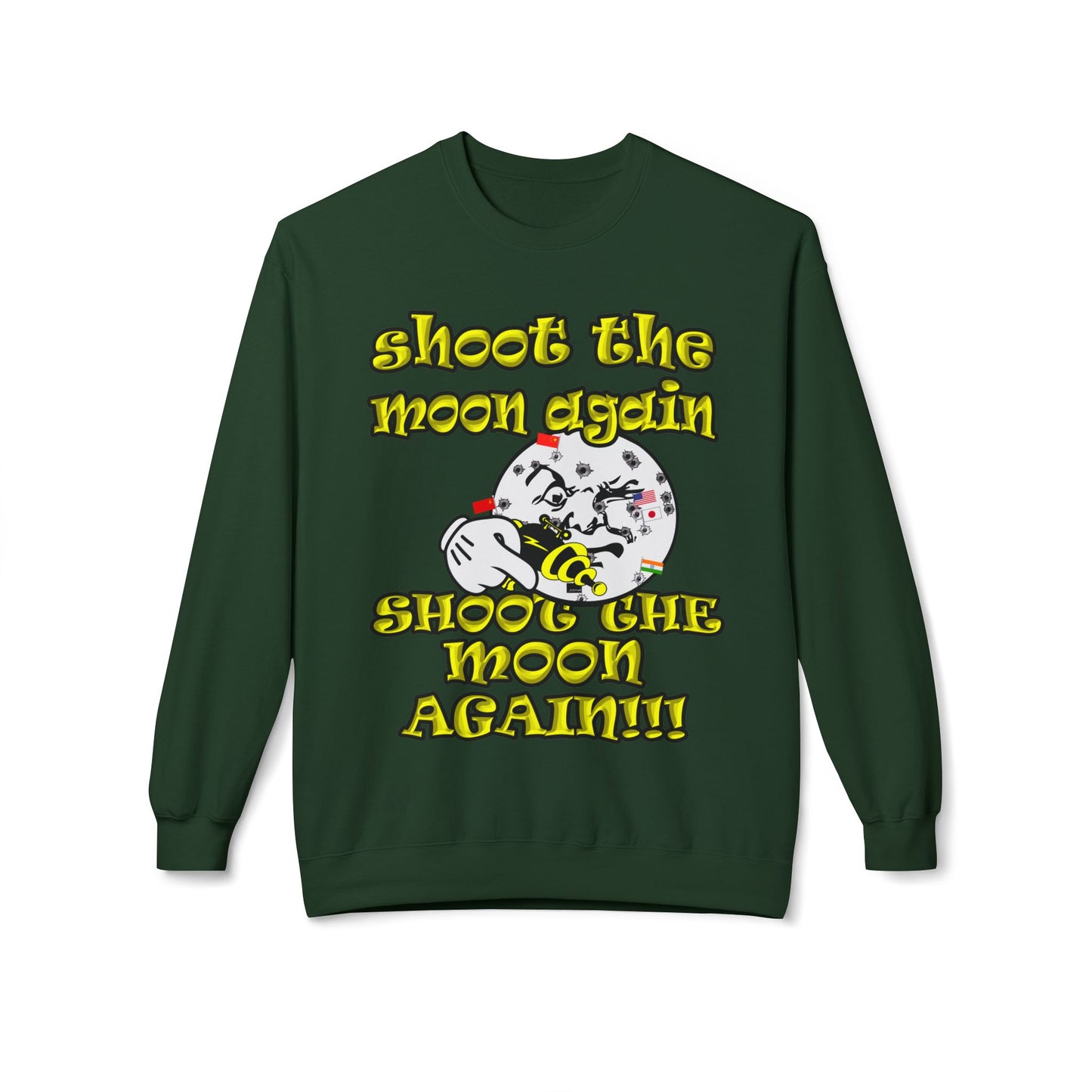 shoot the moon again - Unisex Midweight Softstyle Fleece Crewneck Sweatshirt