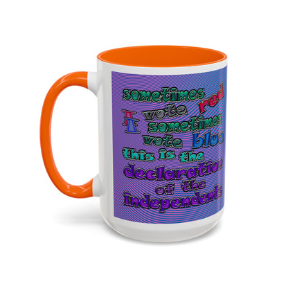 declaration of the independents - Accent Mug (light blue-purple wave)