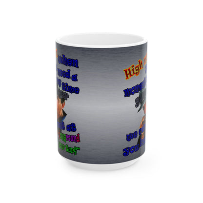 high noon - White Mug (brushed nickel)
