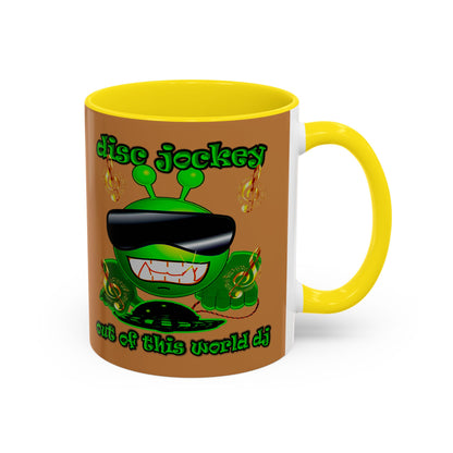 disc jockey - Accent Mug (light brown)