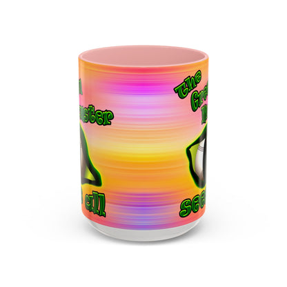 green monster - Accent Mug (color blur)