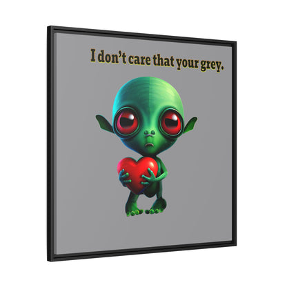 I don't care that your grey - framed canvas art (grey)