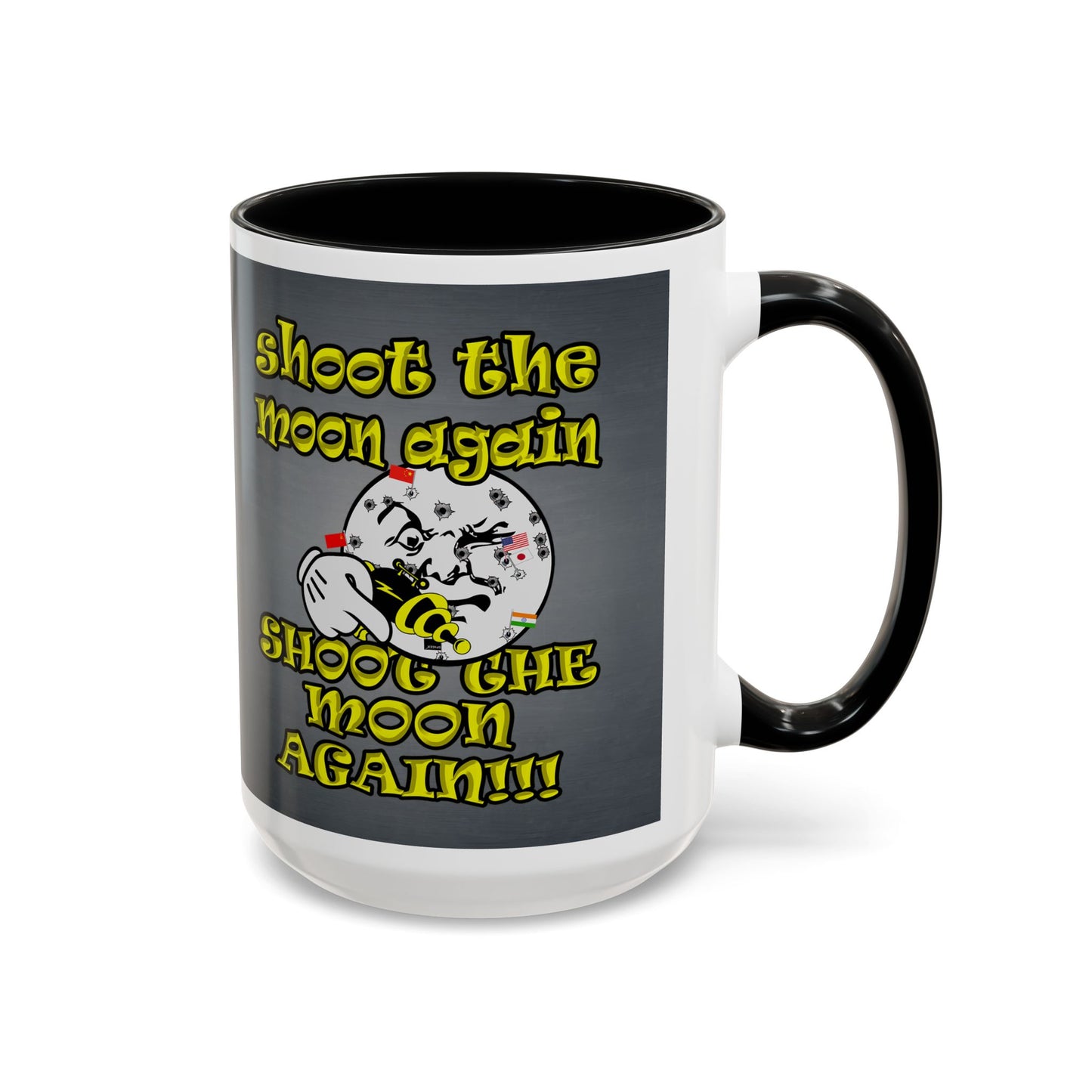 shoot the moon again - Accent Mug (grey-light grey)