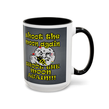 shoot the moon again - Accent Mug (grey-light grey)