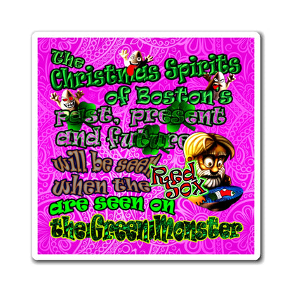 christmas spirits of boston - Magnets - (pink swirl)