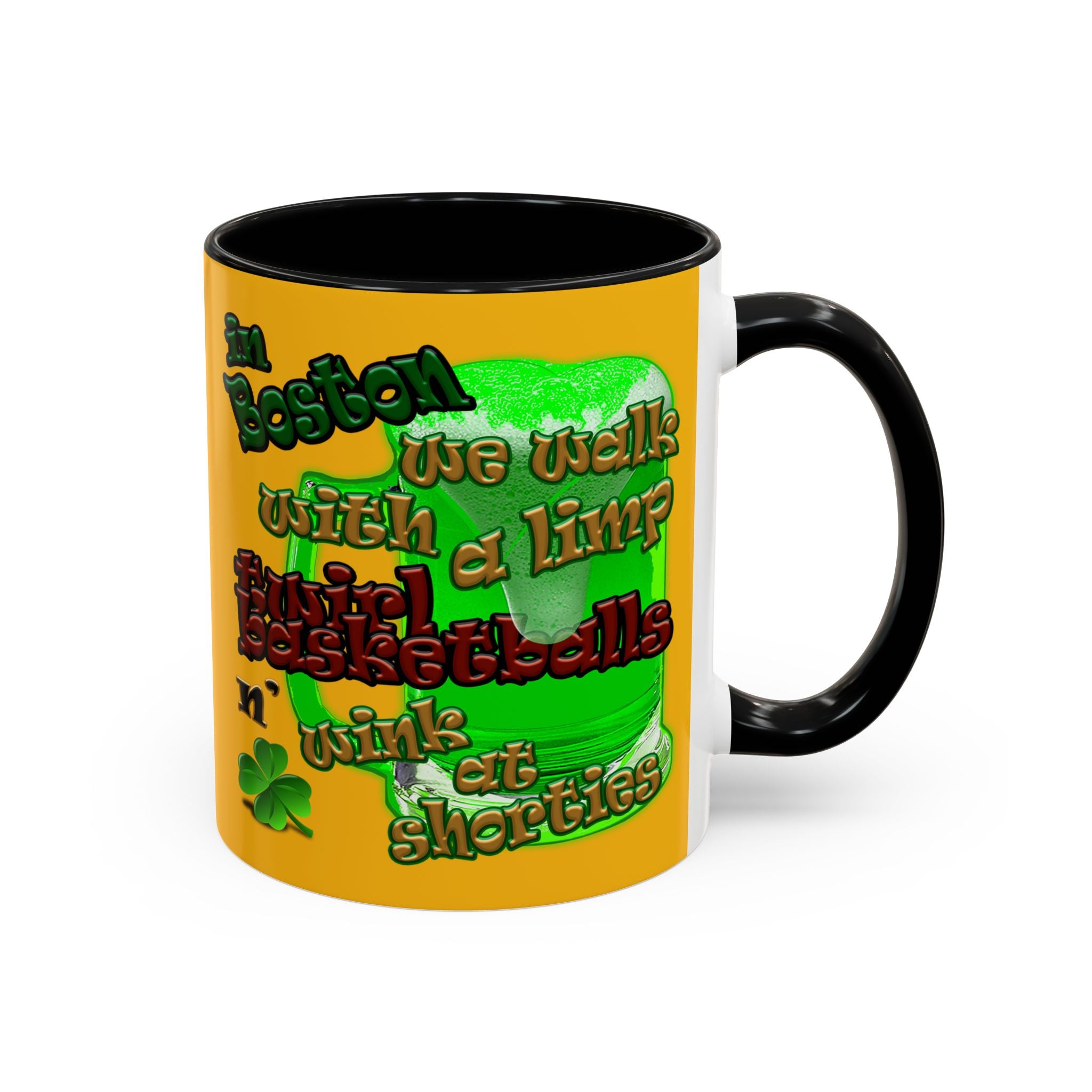 celtics logo - Accent Mug (yellow)
