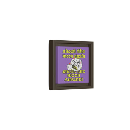 shoot the moon again - framed canvas art (light purple)