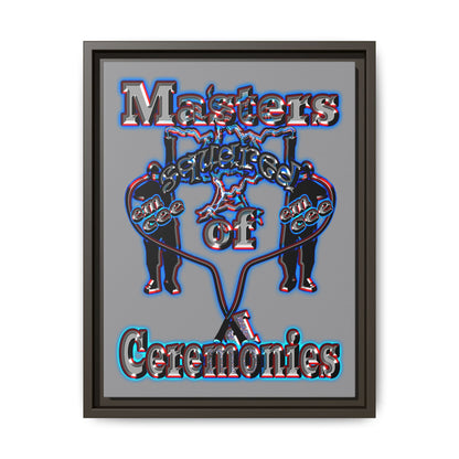 em cee squared - framed canvas art (grey)