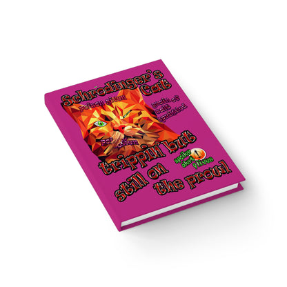 schrodinger's cat - journal-lined (pink)