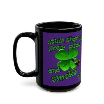 celtics logo - Black Mug (purple)