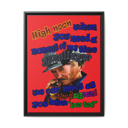 high noon - framed canvas art (red)