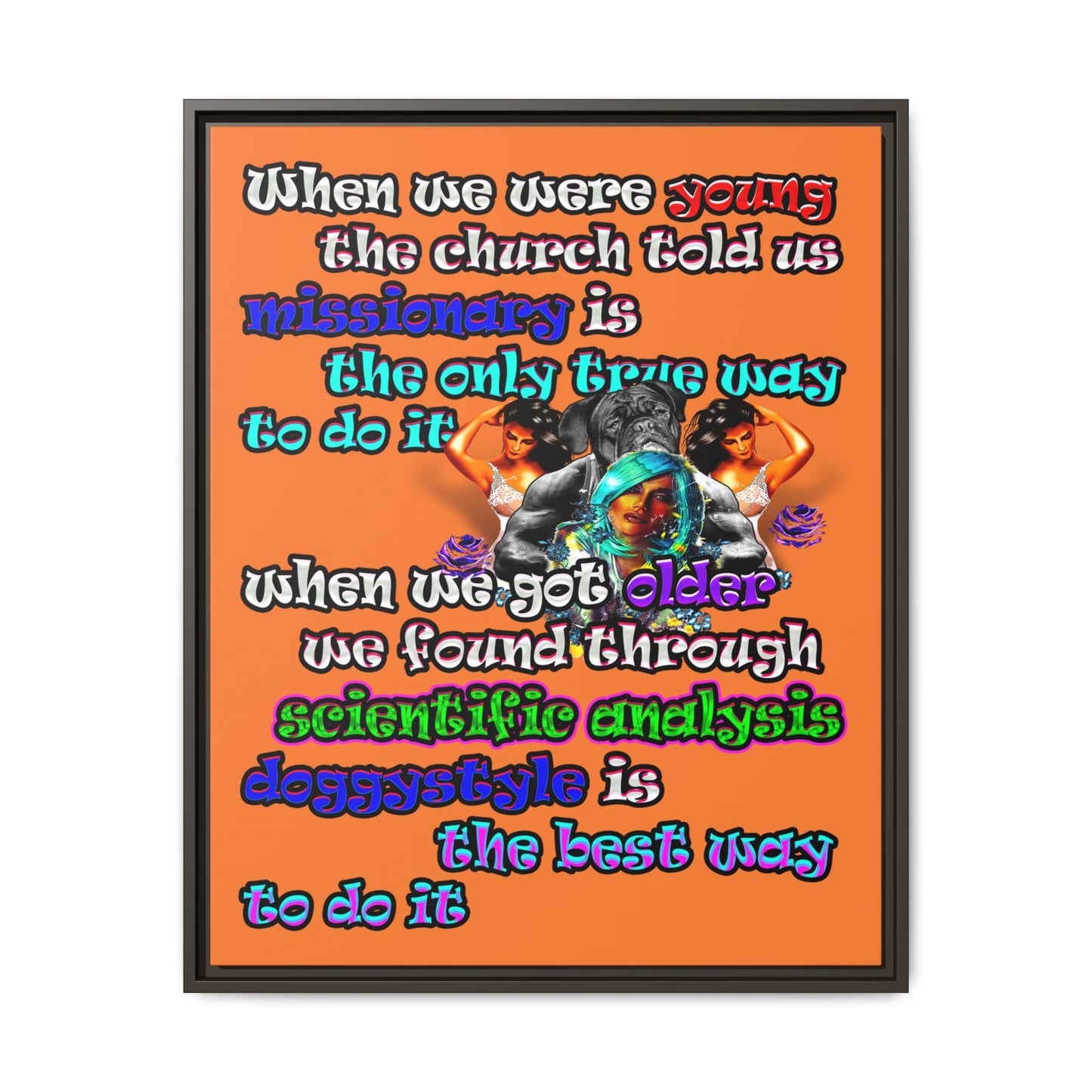doggystyle - framed canvas art (crusta)