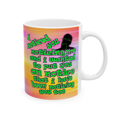 noticed you noticing - White Mug (color blur)