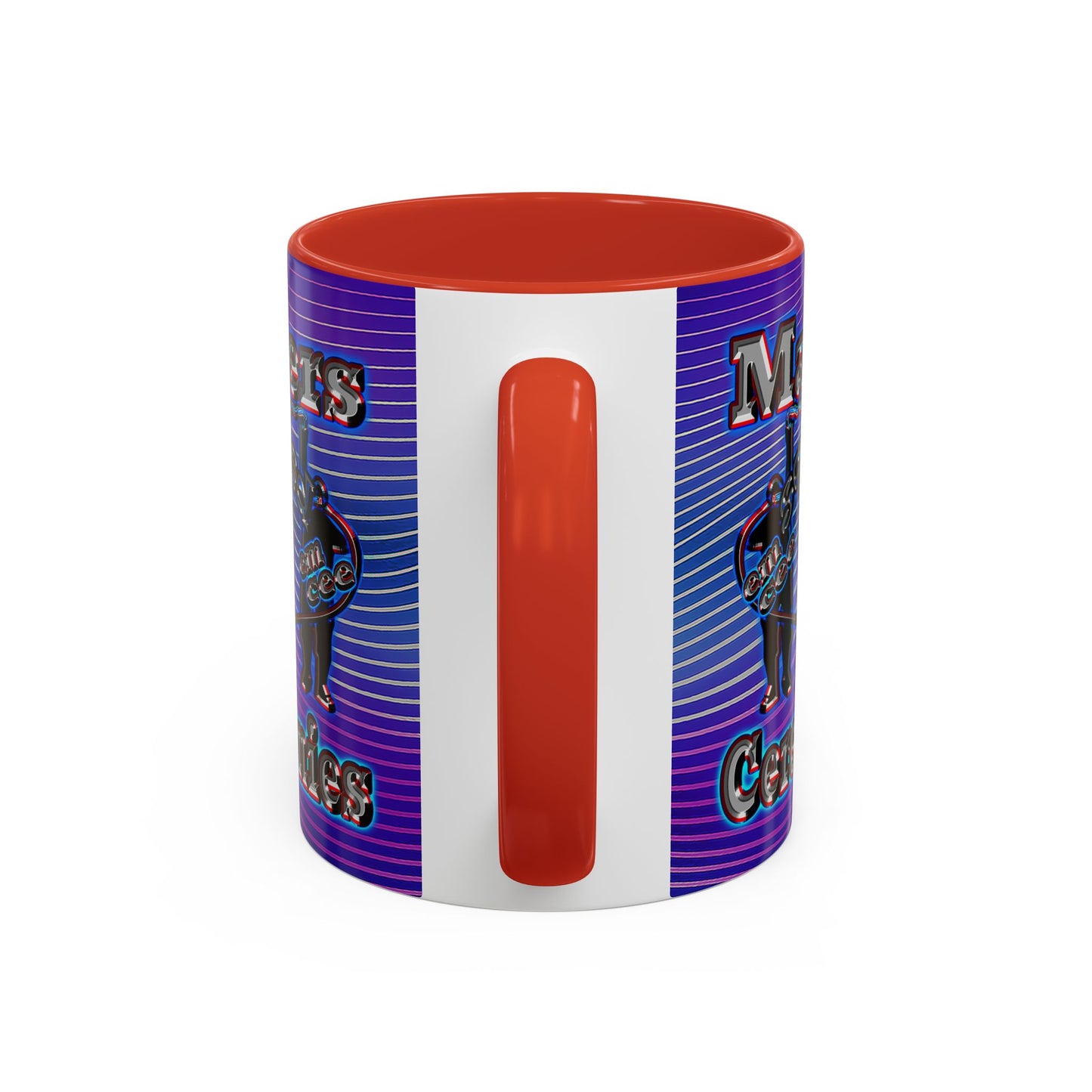 em cee squared - Accent Mug (purple wave)