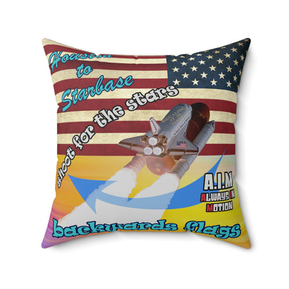 shoot for the stars - Spun Polyester Square Pillow - (color blur)