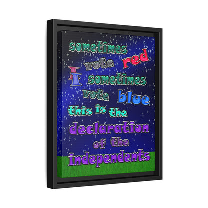 declaration of the independents - framed canvas art ('snoops' background)