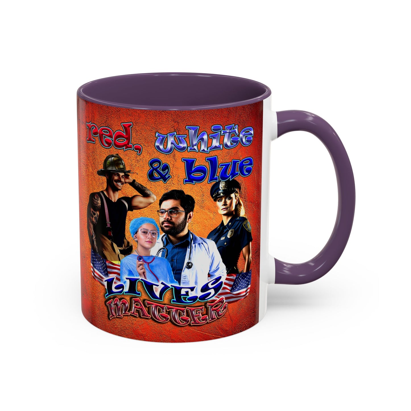 rw&b lives matter - Accent Mug (burnt orange)