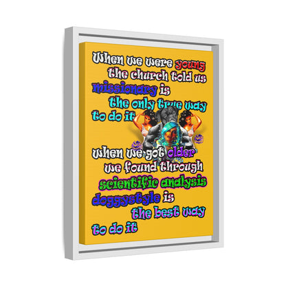 doggystyle - framed canvas art (yellow)