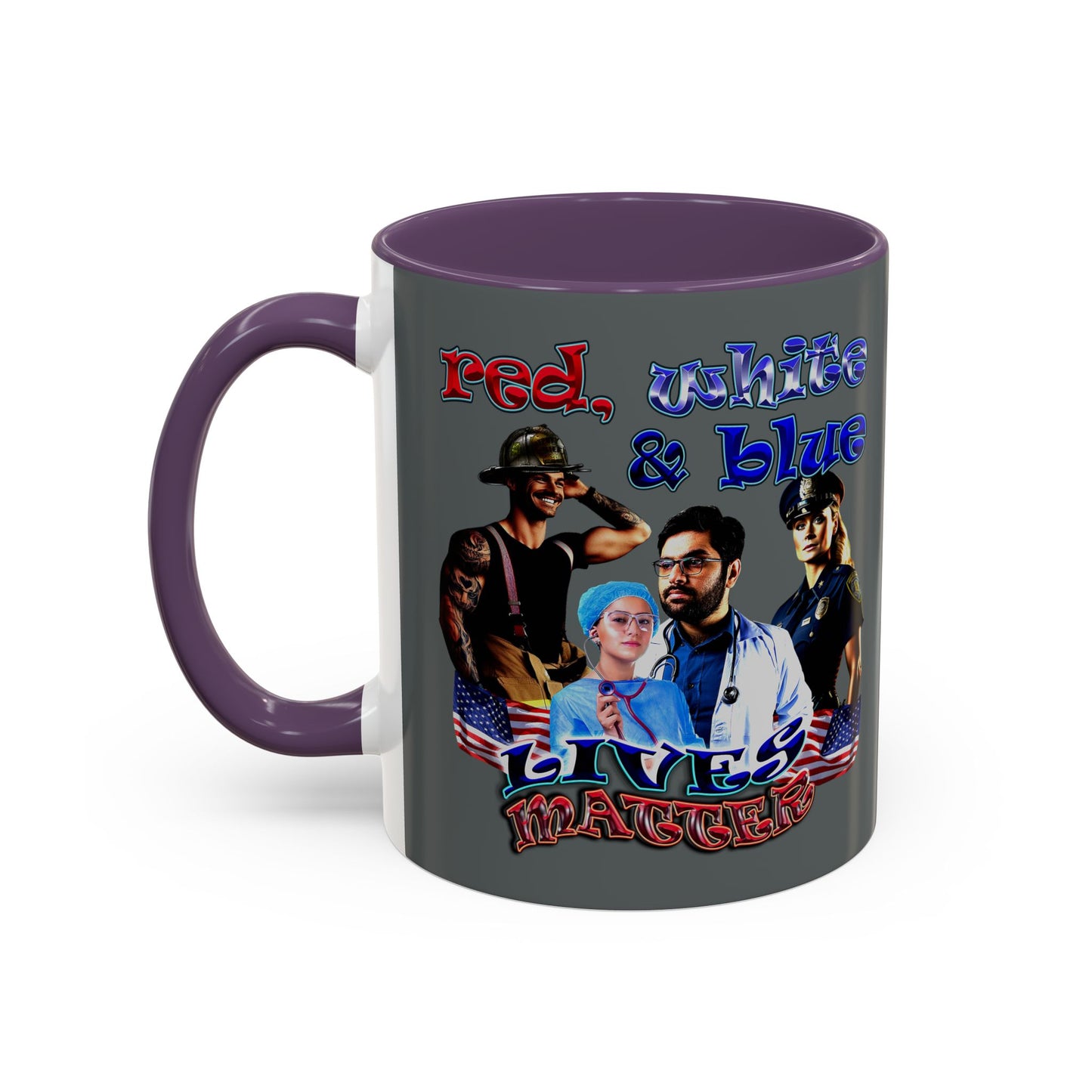 rw&b lives matter - Accent Mug (dark grey)