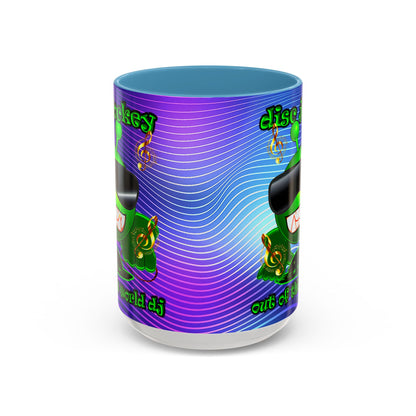 disc jockey - Accent Mug (purple wave)