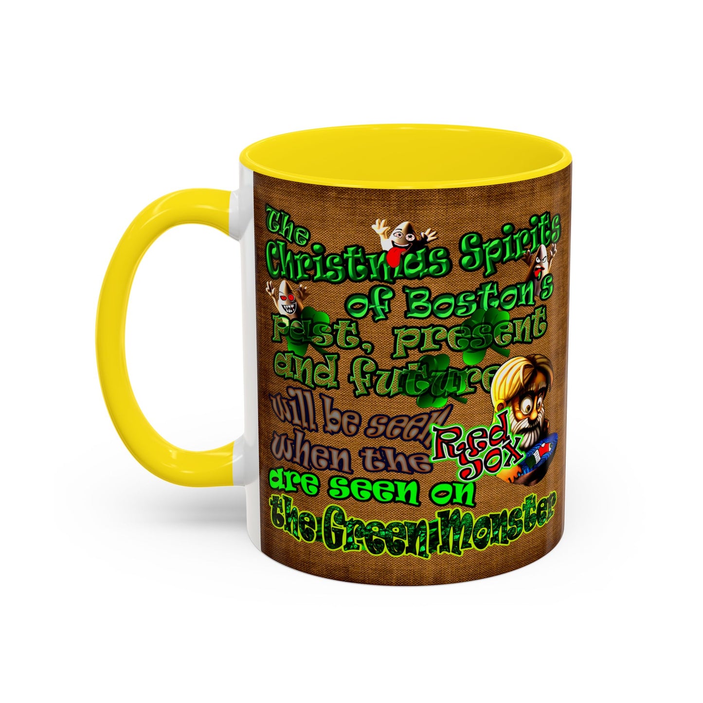 christmas spirits of boston - Accent Mug (brown papyrus)